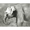 thumbnail image 2 of Villa, Mlli 14x12 White Modern Wood Framed Museum Art Print Titled - Charcoal Elephant, 2 of 4