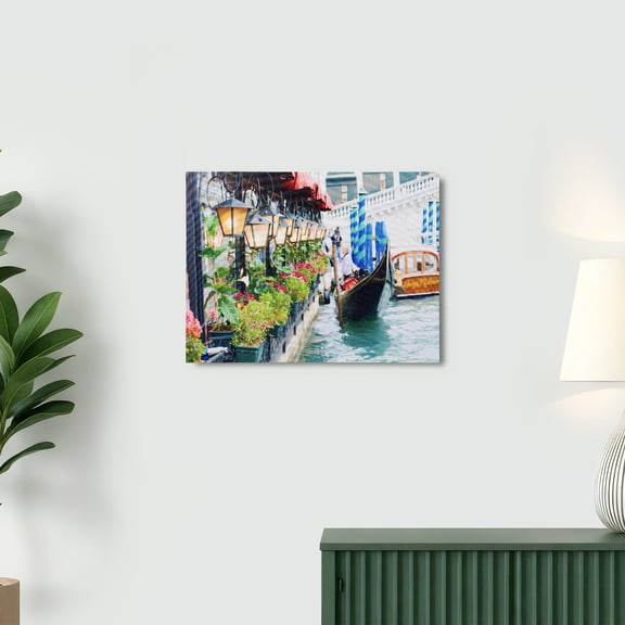 Northlight LED Lighted Flickering Venice Gondola Ride Canvas Wall Art - 15.75" x 11.75"