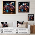 thumbnail image 4 of Designart "Pop Art Inspired Bike" Motorcycle Canvas Art Print, 4 of 7