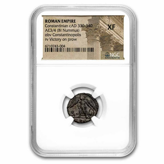 Rome BI Nummus Constantinian (330-340 AD) XF NGC