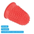 thumbnail image 4 of Uxcell Rubber Finger Tips Silicone Thumb Fingertip Protector Covers Guard Pads Thimble Grips Red Small Size 10 Pack, 4 of 5