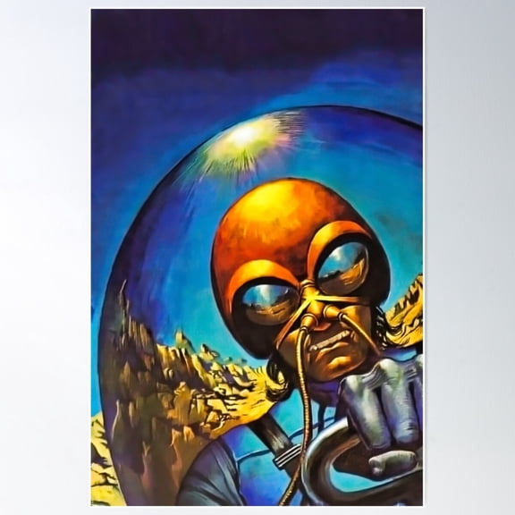 Space Ranger - Vintage Sci-Fi Art Poster Wall Art, Modern Wall Decor For Living Room Bedroom, 8x12 UNFRAMED
