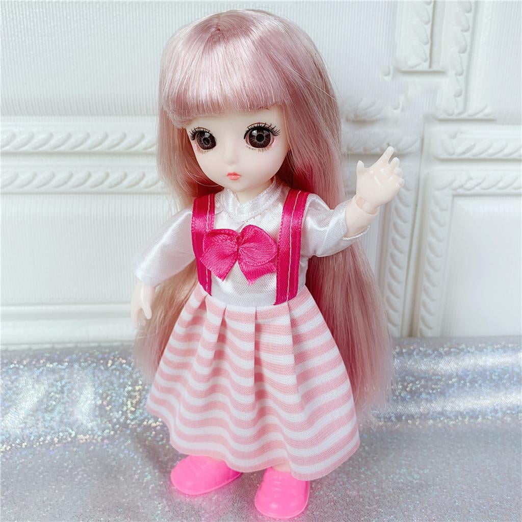 Details about   BJD Doll 1/12 Dolls 6 Inch 12 Ball Jointed Doll DIY Toys with Clothes Outfit 