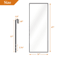 thumbnail image 5 of MAYEERTY 47"x16" Modern Rectangle Aluminum Alloy Frame Mirror Black Versatile Decor, 5 of 6