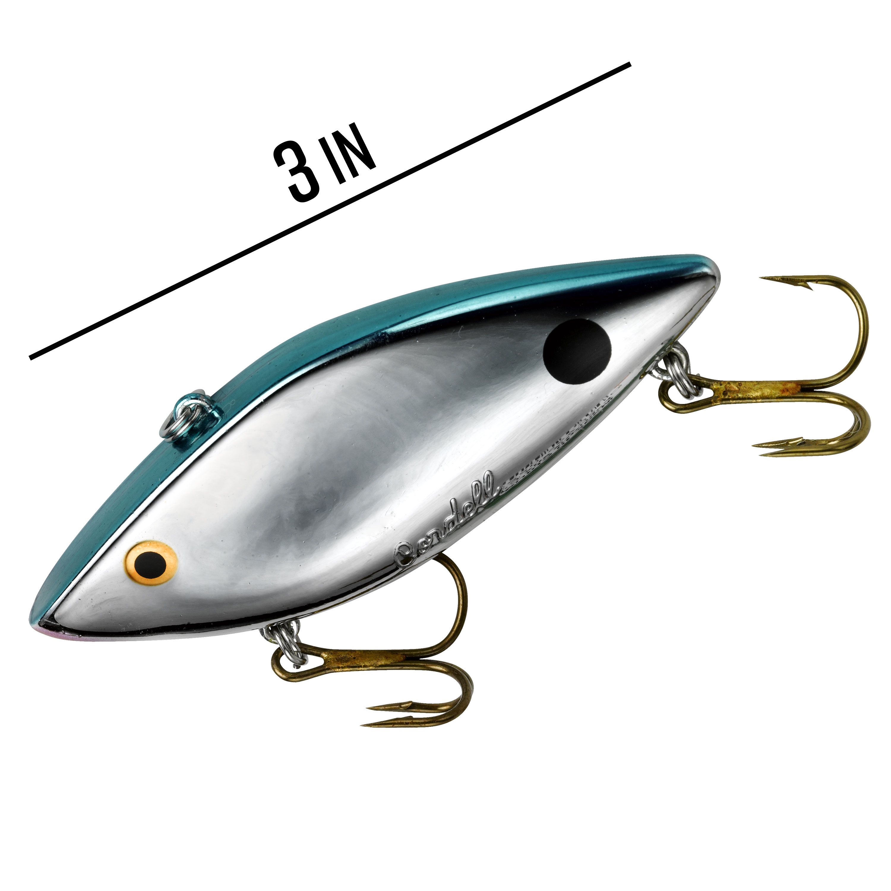 Cotton Cordell Super Spot Lipless Crankbait 3" Chrome Blue Back 1/2 oz.