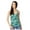 Black - 001, variant on Aeropostale Womens Sheer Pleated Tropical Tank Top, Black, Juniors, Small