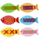 thumbnail image 2 of 6 piezas Montessori juguetes de enhebrado de cordones para tejer peces juego de actividades de enhebrado juguetes para bebé, 2 of 7