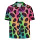 thumbnail image 4 of Blusa y camisa de manga corta con cuello vuelto Camisa casual para hombre Camisa de bolos vintage de manga corta Camisas de verano de playa cubana Camisa con botones Blusa para hombre Poliéster, 4 of 5