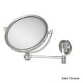 thumbnail image 3 of 8-in Wall Mounted Extending Make-Up Mirror 4X Magnification with Groovy Accent in Polished Chrome, 3 of 5