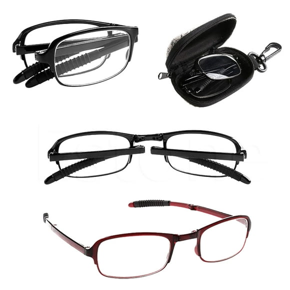 Cheers Foldable Unisex Reading Glasses +1 +1.5 +2 +2.5 +3 +3.5 +4.0 with Storage Case