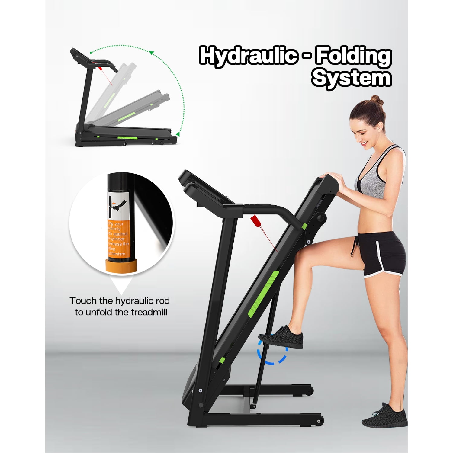 3.5HP 330 LBS Weight Foldable  Incline Treadmill 17