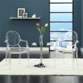 thumbnail image 4 of Hawthorne Collections 18.5" Modern Plastic Dining Arm Chair in Clear, 4 of 4