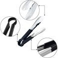 thumbnail image 2 of Serving Tongs 9-Inch Metal Cooking Tongs with Soft Handle, Set of 3 (9 9 9 Inch, Black), 2 of 5