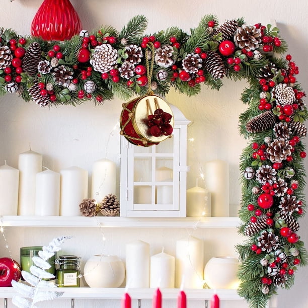 Colgante rojo de tela suave para adornos navideños | Decoración acogedora hecha a mano | Bucle colgante | Material de tela duradero | 2 tamaños 6.5x6.5x2.56 en 3.74x3.74x2.95 in | 1 PC