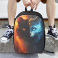 thumbnail image 6 of Disketp Red And Blue Fire Cat School Backpack, Lightweight Basic Middle School Bookbags 17 Inch Casual Daypack for Student College, Travel or Outdoor, 6 of 6
