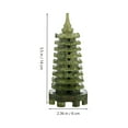 thumbnail image 2 of OUNONA Estatua Decorativa De Torre Wenchang En Verde Para Hogar Y Lugar De Trabajo, 2 of 6