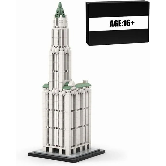 MOC 126951 Modular Woolworth Buildings Blocks Skyscraper Model Bricks 1:800 Scale Toys 1117pcs