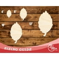 thumbnail image 3 of Unfinished Wood Simple Fall Leaf Shape 6" / 1/2", 3 of 3