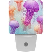 Jellyfish LED Square Night Lights - Stylish and Energy-Efficient Lighting Solution for Your Room - for Nighttime Illumination and Ambiance