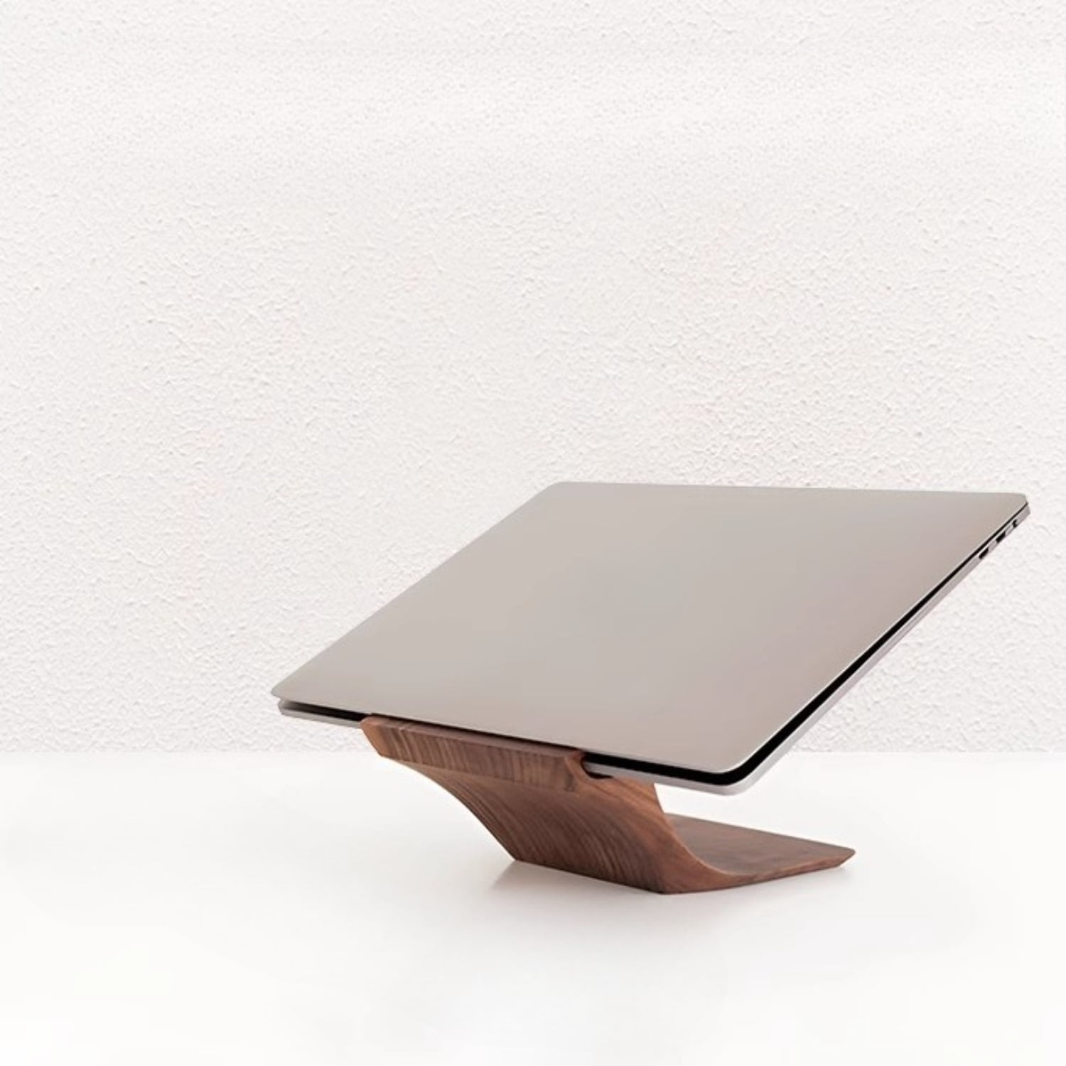 Minimalist Wood Laptop Stand, M5Pro Ergonomic Notebook Riser for Desk, Height Adjustable Computer Holder