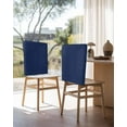 thumbnail image 3 of nqOlkjepod Navy Blue Chair Covers Set of 4, Decorative Chair Back Cover, Modern Pure Navy Blue Dining Room Chair Slipcovers Removable Chair Protectors Covers for Party Banquet, 3 of 7