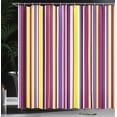 thumbnail image 3 of Ambesonne Pastel Shower Curtain, Striped Pattern Lines Print, 69"Wx75"L, Dark Magenta, 3 of 4
