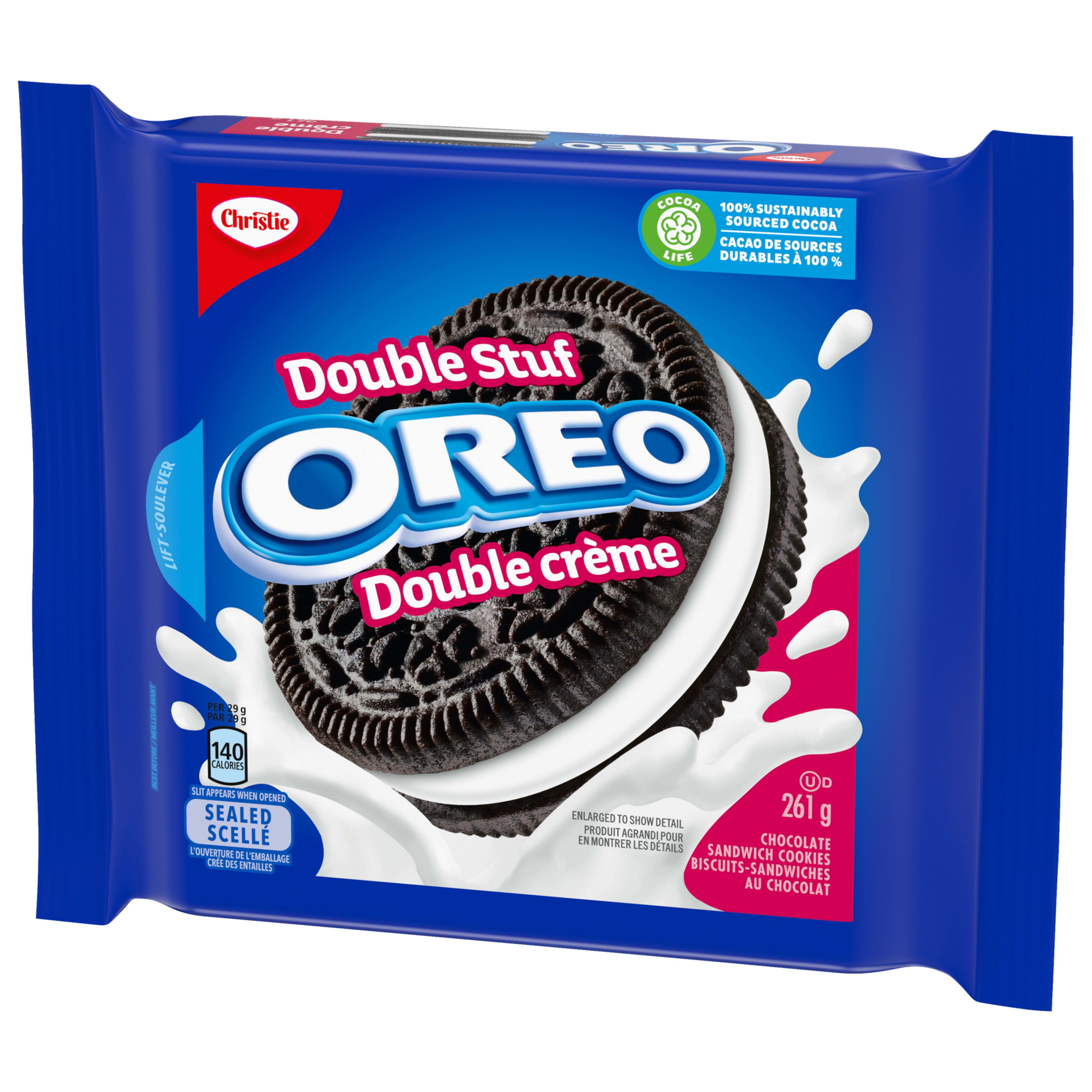Biscuits-sandwiches Oreo Double crème, 1 emballage refermable 261 g