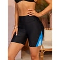 thumbnail image 6 of Sociala Women's Color Blocked Swim Shorts High Waisted Swim Boardshorts Beach Swimwear Trunks, 6 of 6