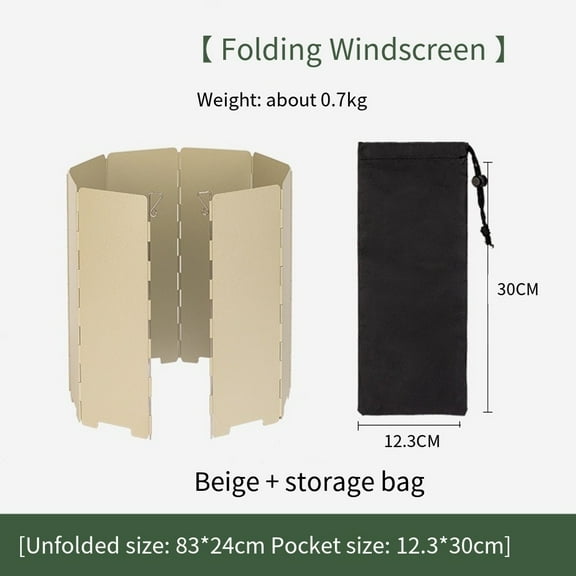 Foldable Camping Windshield - 10-Panel Outdoor Wind Barrier