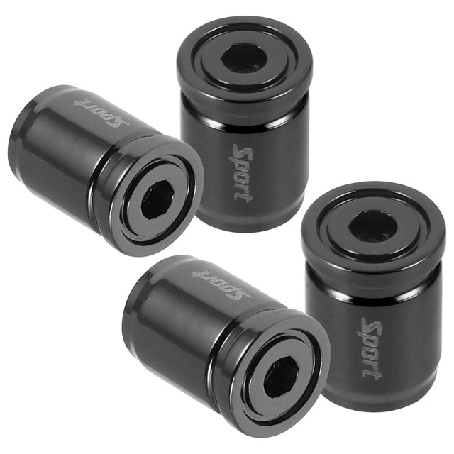 unbranded 4Ud Tapas Protectoras Para Válvula De Neumático De Vehículo Negras Material Fuerte