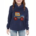 thumbnail image 2 of Toddler Kids Fall Winter Hooded Clothes Boys Girls Track Pullover Tops Long Sleeve Sweatshirt Hoodies Girl Hoodies with Pocket Navy 6Y, 2 of 5