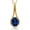 Blue Created Sapphire, September, variant on 7.50 Ct Oval Pink Created Sapphire 18K Yellow Gold Plated Silver Pendant with Chain