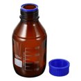 thumbnail image 3 of Unique Bargains 500mL Amber Reagent Media Graduated Glass Storage Bottle Blue Cap, 3 of 5