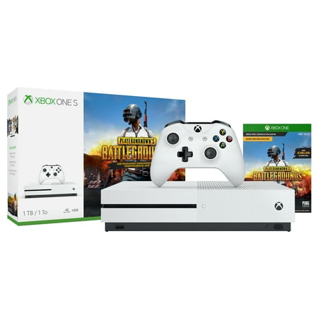 Microsoft Xbox One S 1TB PLAYERUNKNOWN'S BATTLEGROUNDS Bundle, White, 234-00301