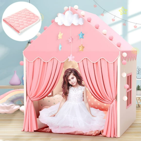 Play Tent SISTICKER Fairy Princess Castle para niños con tapete