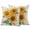 Yellow, variant on 2 Pack Outdoor Waterproof Throw Pillow Covers,Farm Rural Sunflower Bee Decorative Square Pillow Case Patio Pillowcases for Chair Couch Sofa 16x16in