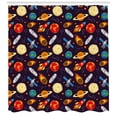 thumbnail image 2 of Ambesonne Space Shower Curtain, Universe Theme Earth, 69"Wx84"L, Multicolor, 2 of 2