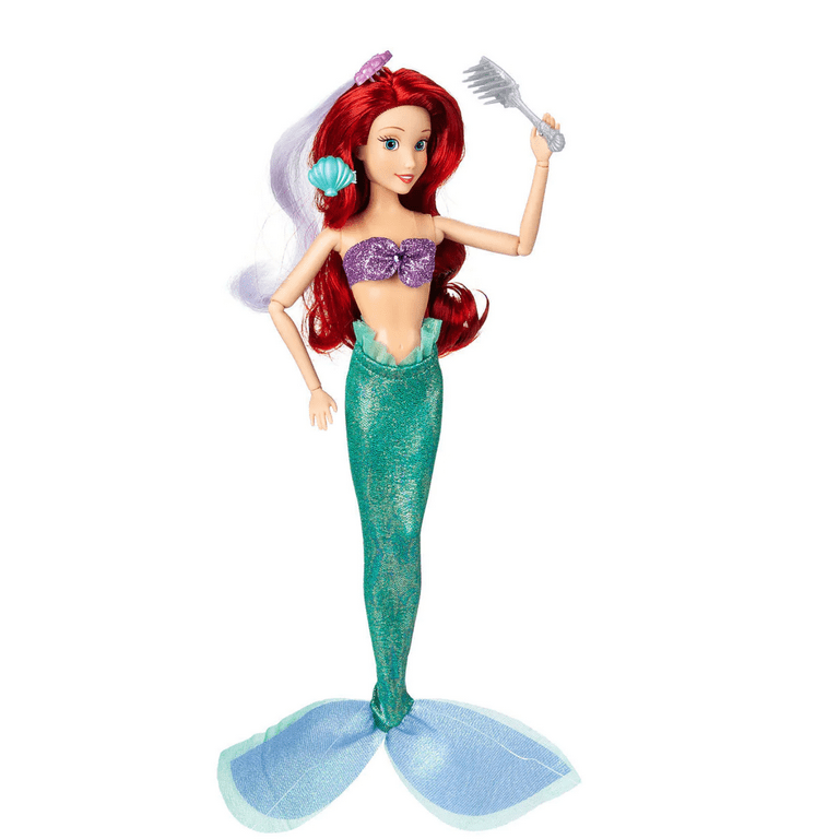 Disney Store Official Ariel Story Doll, The Little Mermaid, 11 inch, Fully Posable Toy in Glittering Outfit - Suitable for Ages 3+ Toy Figure, Gifts