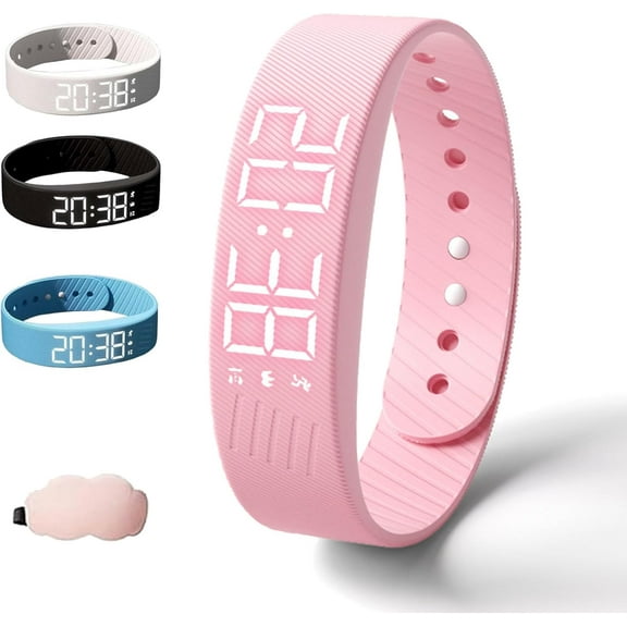 Fitsleeps Alarm Clock Watch, Fitsleeps Alarm Bracelet, Smart Alarm for Heavy Sleepers & Habit Breakers Vibrating Alarm Reminder Watch, Snooze Free Smart Watches for Men and Women