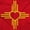Red, variant on New Mexico Love Zia Sun Flag Symbol Zip Up Hoodie Men's Women's Brisco Brands M