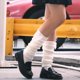 thumbnail image 1 of Lolita-calcetines largos de punto para mujer, calentadores de piernas, cubierta de pie cálida, calentador de brazos blanco, calcetines de ganchillo, puños de botas, Otoño e Invierno, 1 of 4