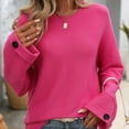 thumbnail image 5 of XMMSWDLA Women's Sweaters Crewneck Pullover Long Sleeve Knit Fall Winter Pullover Jumper Tops, 5 of 5