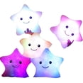 thumbnail image 2 of Cojín de almohada con forma de estrella LED que brilla intensamente con luz LED nocturna, almohada de felpa con forma de estrella, juguetes de peluche Namotu LKX-0288-3, 2 of 7