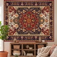 thumbnail image 4 of Boho Hippie Wall Tapestry for Bedroom Aesthetic, Mandala Indian Bohemian Tapestries Art Decor, Vintage Orange Floral Cool Vertical Wall Hanging for Living Room Dorm, 4 of 9