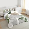 thumbnail image 3 of Homewish Mid Century Geometric 3 Pieces Queen Comforter Set for Teens Boys Girls,Minimalist Stripes Ultra Soft Bedding Sets,Vintage Aesthetic Bedding Comforter Set,Lightweight Room Decor,Reversible, 3 of 8