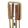 thumbnail image 3 of Levi Fireplace Tool Set in Aged Brass with Walnut Handles T56000AB-Walnut, 3 of 4