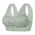 thumbnail image 1 of Breezora Breathable Lace Bralette Wireless Comfort Bra Back Support Lightweight Everyday Wear with Removable Padding M Size Green, 1 of 8