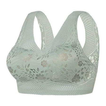 Baodmurt Lace Bras for Women Lounge & Sleep Bralette Lingerie  Underwear  Green 46ABC