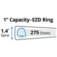 thumbnail image 3 of Avery Durable View 3 Ring Binder, 1" EZD Rings, 1 White Binder, 3 of 8