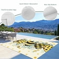 thumbnail image 3 of Spring Bee Love Outdoor Rug for Patio/Deck/Porch, Non-Slip Large Area Rug 5 x 8 Ft, Yellow Daisy Eucalyptus Leaves Rustic Indoor Outdoor Rugs Washable Area Rugs, Reversible Camping Rug Carpet Runner, 3 of 8